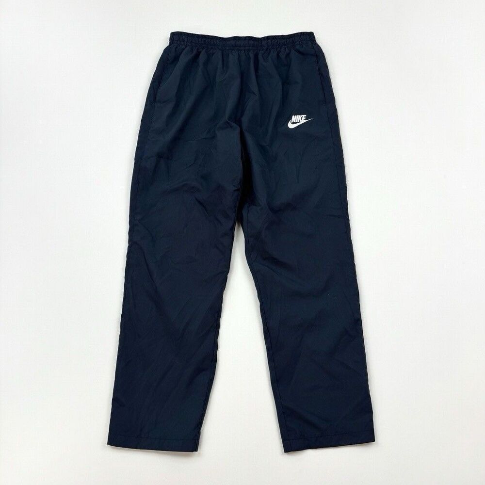 Nike Navy Blue Woven Sportwear Track Pants Joggers Elastic Waist Pockets Mens XL